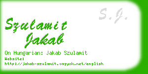 szulamit jakab business card